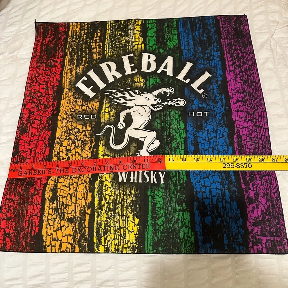 Fireball Wall Hanging Small Tapestry Colorful Red Hot Whisky 21